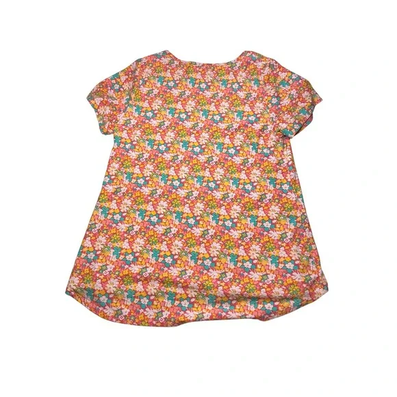 LuLaRoe Floral Print Top Short Sleeve V Neck Casual Comfy Tee Size L - Picture 3 of 3